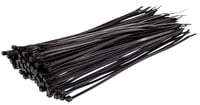 7.5" (50lb) (black) nylon cable ty-rap