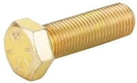 5/8"-18 x 5-1/2" (SAE) HEX HEAD CAP SCREW, Zinc Yellow (10-PACK)