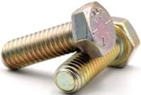 1/4"-20 x 1-1/4" (USS) PREMIUM GRADE-8 HEX HEAD CAPSCREW, ZINC YELLOW ,(100-PK)
