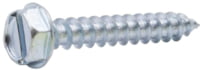 #6 x 5/8" (USS) HEX HEAD SLOTTED METAL SCREW, Zinc Plated (100-PACK)