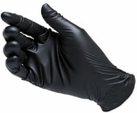 EXTRA-LARGE, 6 MM, (BLACK) NITRILE GLOVES, (100-PK)